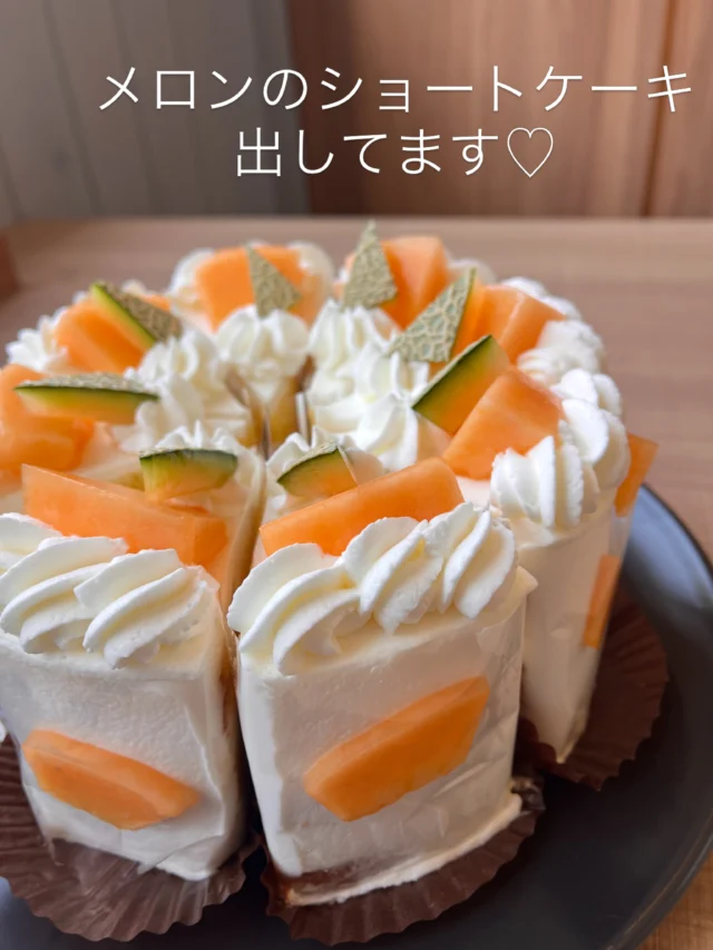 季節のフルーツ盛りショートケーキ♡
今の時期はメロン🍈を使用します✨✨
上品な甘さと、さっぱりとした純生クリームが
よく合います☺️
食後にいかがでしょうか？

テイクアウトも可能です✨✨

本日も皆様のご来店をお待ちしております♡

#メロン
#ショートケーキ
#佐賀
#小城